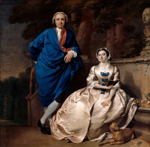 Porträtt av George Michael Moser och hans hustru Mary Guynier, ca 1742